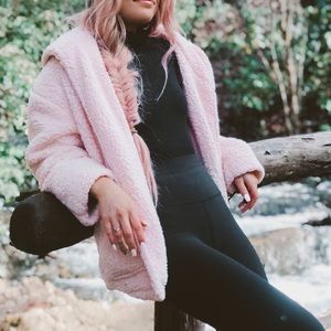 Pink fuzzy jacket